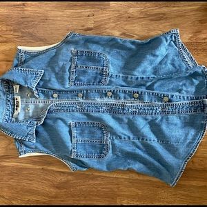 2000s Jean top button up
